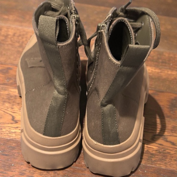 No Boundaries NoBo Combat Boots Women’s Size 8 Lace Up Zip Chunky Sole - Picture 2 of 7